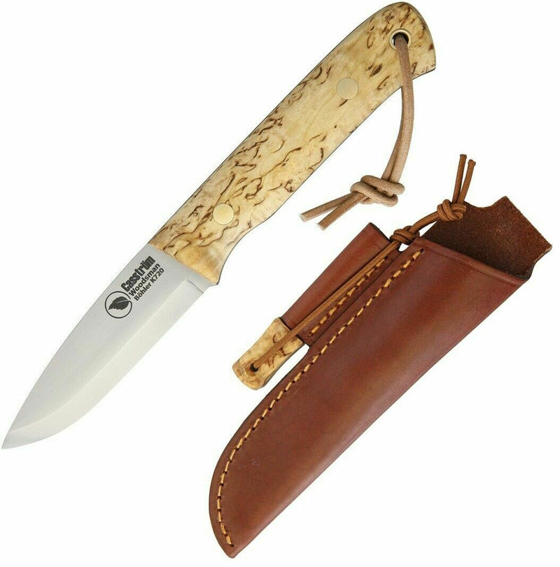 Casstrom Woodsman Fixed Knife 3.5" Bohler K720 Steel Full Tang Blade Curly Birch Handle I10824 -Casstrom - Survivor Hand Precision Knives & Outdoor Gear Store