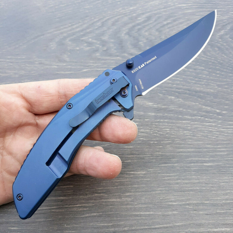 Kershaw Outright Folder Knife 3" 8Cr13MoV Steel Blade Blue Stainless/G10 Handle 8320 -Kershaw - Survivor Hand Precision Knives & Outdoor Gear Store