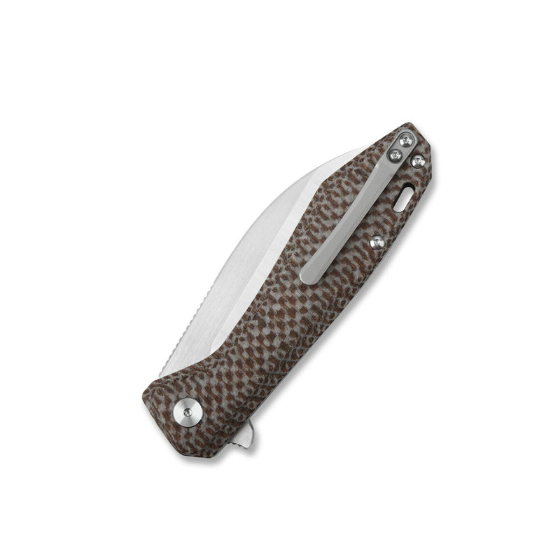 QSP Knife Pelican Folding Knife 3.63" CPM S35VN Steel Blade Brown Micarta Handle 118A2 -QSP Knife - Survivor Hand Precision Knives & Outdoor Gear Store