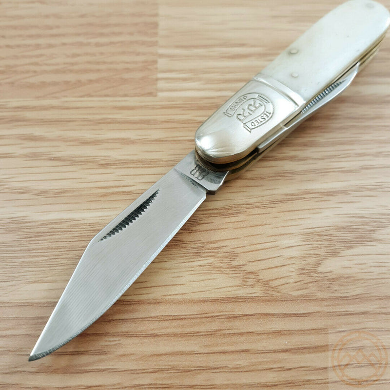 Rough Ryder Barlow Pocket Knife Stainless Steel Blades White Smooth Bone Handle 198 -Rough Ryder - Survivor Hand Precision Knives & Outdoor Gear Store