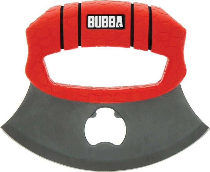 Bubba Blade Ulu Knife Gray Stainless Steel Curved Blade Red Synthetic Handle 1989606 -Bubba Blade - Survivor Hand Precision Knives & Outdoor Gear Store