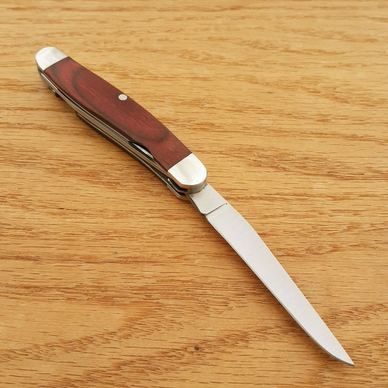 Bear & Son Large Muskrat Pocket Knife Stainless Steel Twin Clip Blades Rosewood Handle 2247R -Bear & Son - Survivor Hand Precision Knives & Outdoor Gear Store