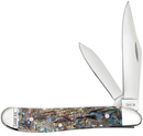 Case XX Peanut Pocket Knife Tru-Sharp Surgical Steel Clip Point And Pen Blades Genuine Smooth Abalone Handle 12025 -Case Cutlery - Survivor Hand Precision Knives & Outdoor Gear Store