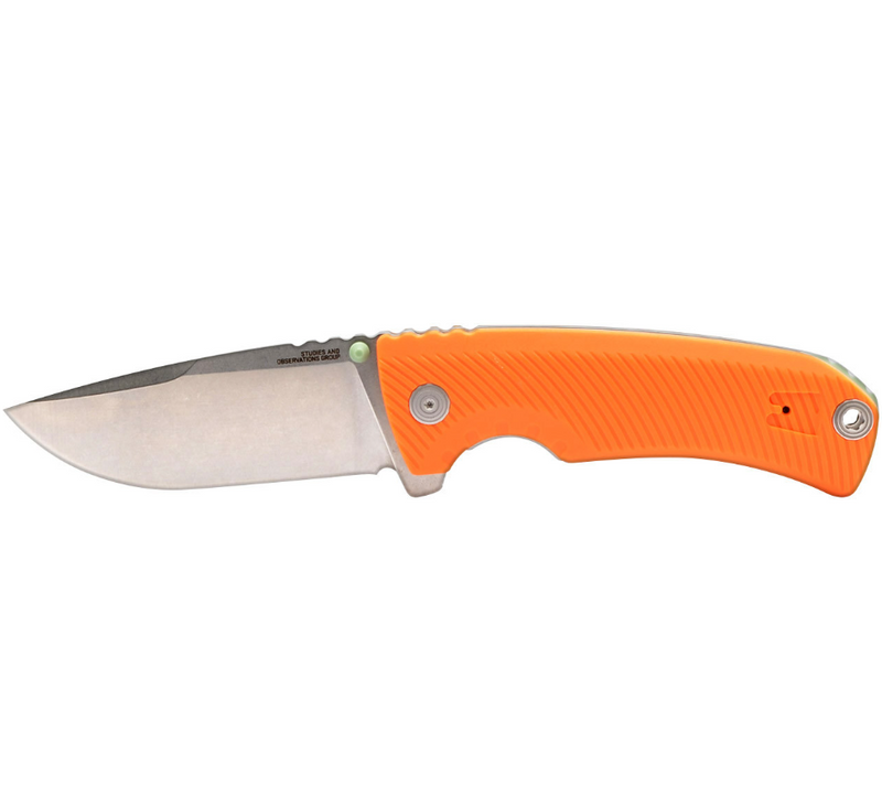 SOG Tellus FLK Framelock Folding Knife 3.75" CRYO 440 Steel Blade Orange Textured GRN Handle G14060343 -SOG - Survivor Hand Precision Knives & Outdoor Gear Store