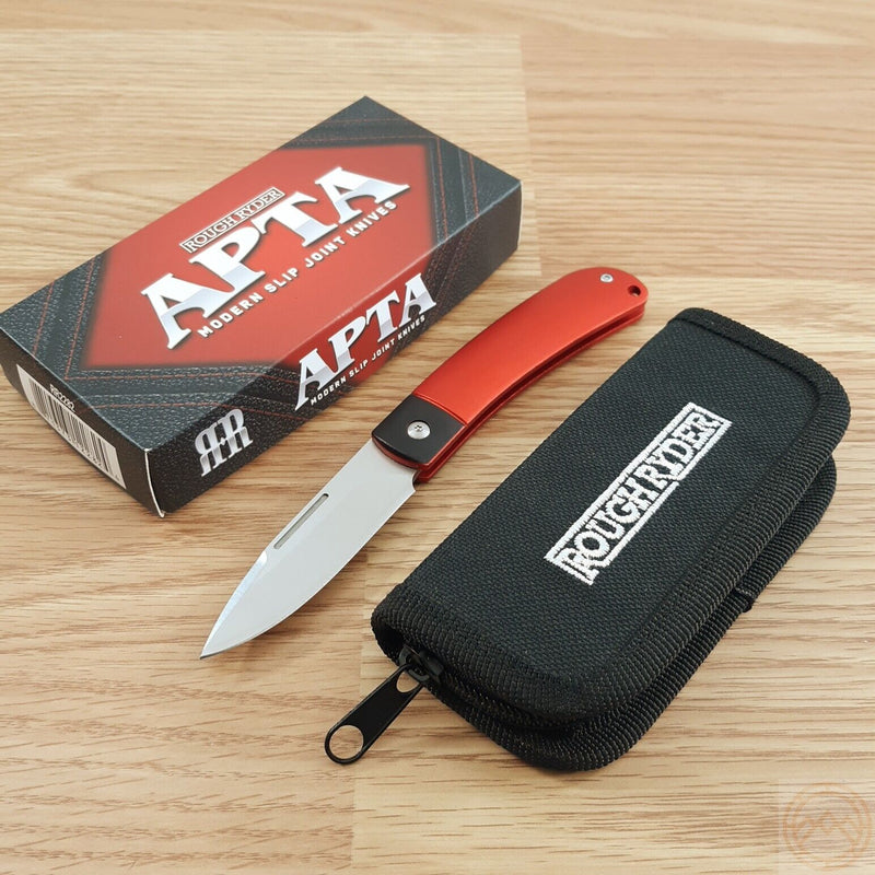 Rough Ryder APTA Folding Knife 2.75" Stainless Steel Blade Black And Red Aluminum Handle 2282 -Rough Ryder - Survivor Hand Precision Knives & Outdoor Gear Store