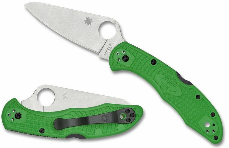 Spyderco Salt 2 Lockback Folding Knife 3" LC200N Tool Steel Blade Green FRN Handle 88FPGR2 -Spyderco - Survivor Hand Precision Knives & Outdoor Gear Store