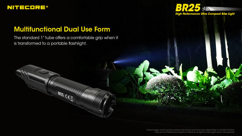 Nitecore Ultra Compact Bike Light Water And Impact Resistant With Warning Flashing 1400 Lumens BR25 -Nitecore - Survivor Hand Precision Knives & Outdoor Gear Store