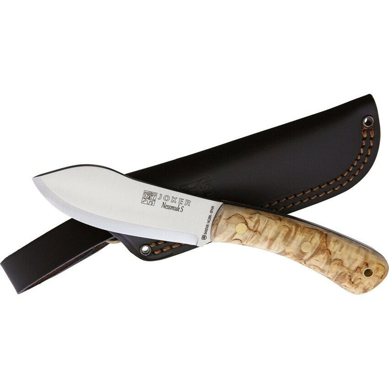 Joker Nessmuk S Fixed Knife 4.5" Sandvik 14C28N Steel Full Tang Blade Curly Birch Handle RCL132 -Joker - Survivor Hand Precision Knives & Outdoor Gear Store