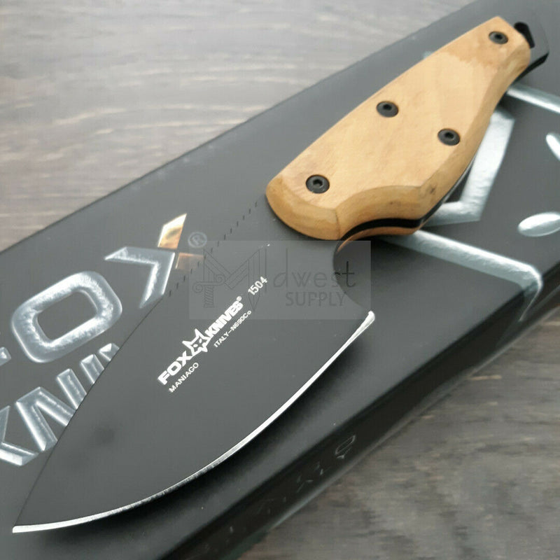 Fox Euro Hunter Fixed Knife 3.5" N690 Steel Full Tang Blade Olive Wood Handle 1504OL -Fox - Survivor Hand Precision Knives & Outdoor Gear Store