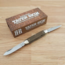 Rough Ryder Moose Pocket Knife 440 Steel Blades Brown Burlap Micarta Handle 2338 -Rough Ryder - Survivor Hand Precision Knives & Outdoor Gear Store