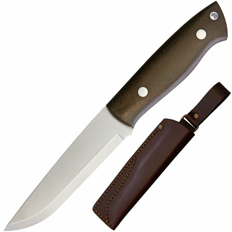 Brisa Trapper 115 Knife 4.75" Elmax Steel Full Tang Blade Green Micarta Handle 074 -Brisa - Survivor Hand Precision Knives & Outdoor Gear Store