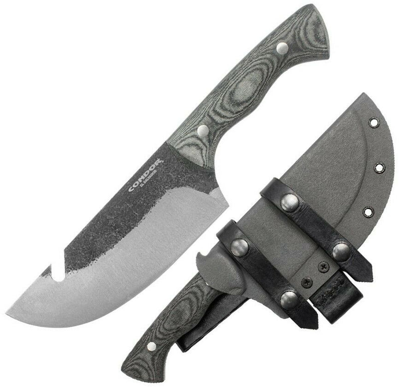 Condor Bush Slicer Fixed Knife 6.5" 1095HC Steel Blade Black/Gray Micarta Handle TK500565 -Condor - Survivor Hand Precision Knives & Outdoor Gear Store