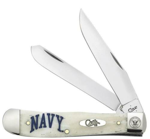 Case XX US Navy Trapper Pocket Knife Stainless Steel Blades Natural Bone Handle 22553 -Case Cutlery - Survivor Hand Precision Knives & Outdoor Gear Store