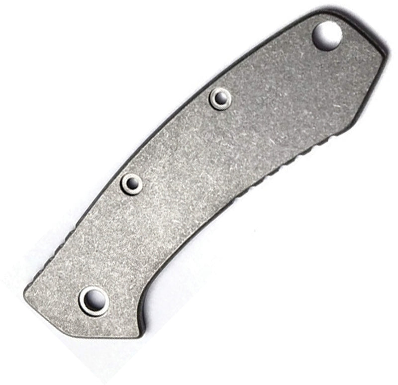 Flytanium Fits Kershaw Cryo Handle Scale Stonewash Finish Titanium One Piece Construction 670 -Flytanium - Survivor Hand Precision Knives & Outdoor Gear Store