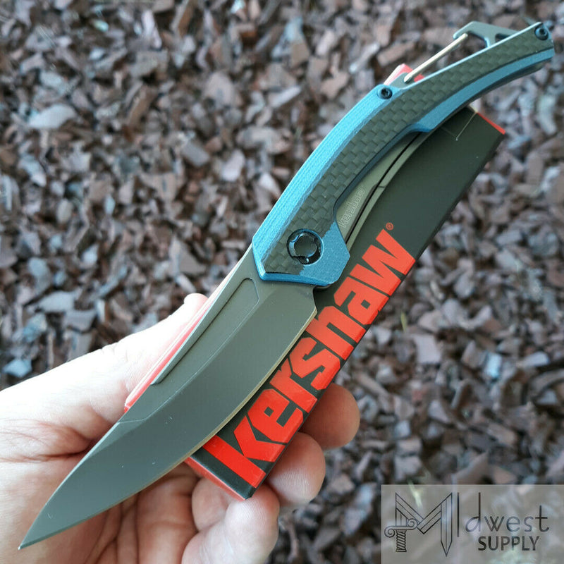 Kershaw Reverb XL Folding Knife 3.25" 8Cr13MoV Steel Blade Blue G10 Handle KS1225 -Kershaw - Survivor Hand Precision Knives & Outdoor Gear Store