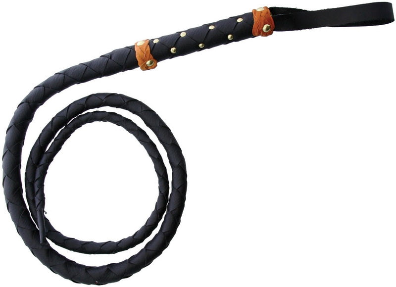 Denix Split Hide Bullwhip Brass Button on Handle Leather Construction 50" Overall 006 -Denix - Survivor Hand Precision Knives & Outdoor Gear Store