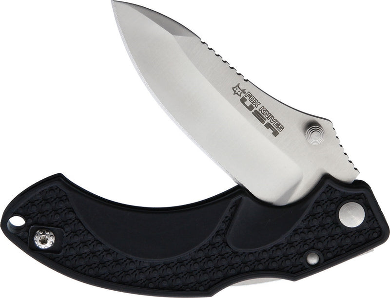 Fox Drago Lock Folding Knife 3.5" 154CM Steel Blade Black Textured ABS Handle KUAMIDPBL -Fox - Survivor Hand Precision Knives & Outdoor Gear Store