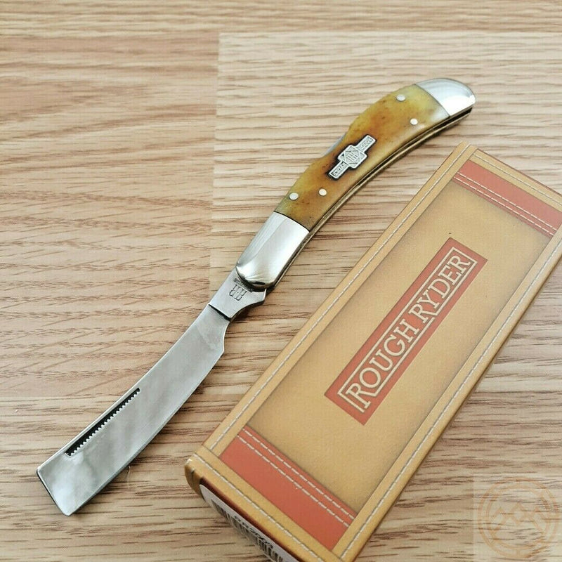 Rough Ryder Folding Knife 2.5" Stainless Steel Razor Blade Smooth Bone Handle 2003 -Rough Ryder - Survivor Hand Precision Knives & Outdoor Gear Store