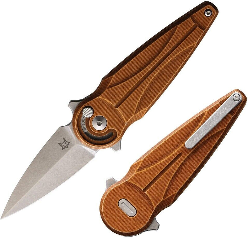 Fox Saturn Slide Folding Knife 2.56" N690 Steel Blade Copper Aluminum Handle 551ALCO -Fox - Survivor Hand Precision Knives & Outdoor Gear Store