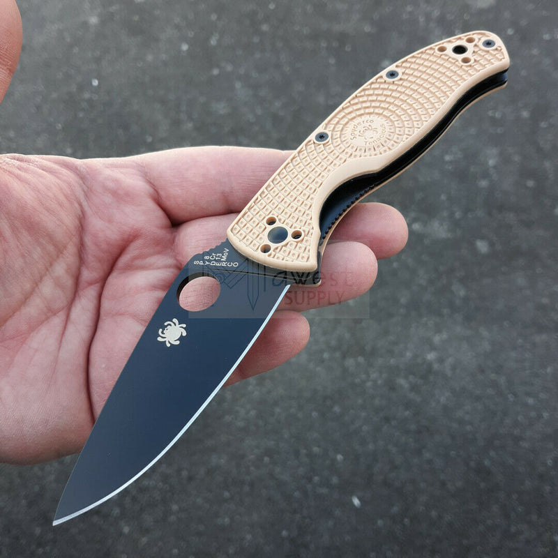 Spyderco Tenacious LWT Tan Folding Knife 3.38" 8Cr13MoV Steel Blade FRN Handle 122PTNBK -Spyderco - Survivor Hand Precision Knives & Outdoor Gear Store