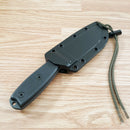 ESEE Model 4 Tactical Fixed Knife 4.5" Black Powder Coated Double Edge 1095HC Steel Blade Micarta Handle 4PCPTGB -ESEE - Survivor Hand Precision Knives & Outdoor Gear Store