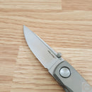 Real Steel Luna Boost Folding Knife 2.75" Bohler N690 Steel Blade Gray Titanium Handle 7071 -Real Steel - Survivor Hand Precision Knives & Outdoor Gear Store