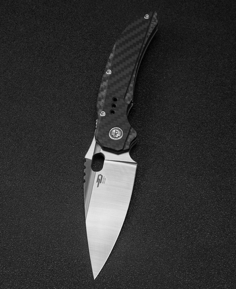 Bestech Knives Exploit Folding Knife 3.13" S35VN Steel Blade Gray Titanium/Carbon Fiber Handle KT2005E -Bestech Knives - Survivor Hand Precision Knives & Outdoor Gear Store