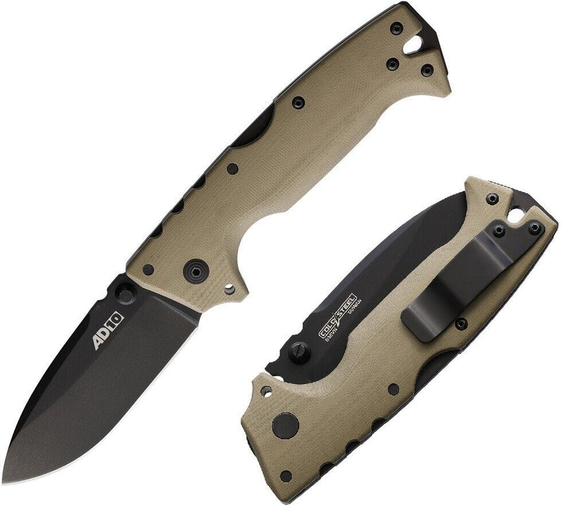 Cold Steel AD-10 Lock Folding Knife 3.5" S35VN Steel Blade Dark Earth G10 Handle 28DDDEBK -Cold Steel - Survivor Hand Precision Knives & Outdoor Gear Store