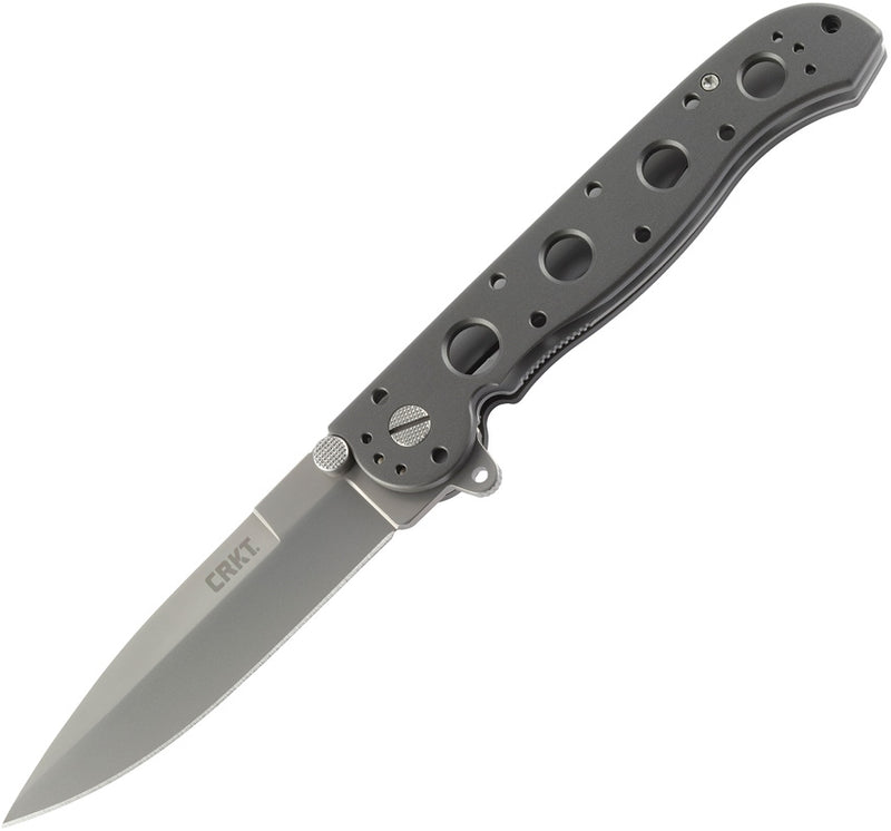 CRKT M16 Linerlock Folding Knife 3.5" AUS-8 Steel Blade Gray Aluminum Handle 03S -CRKT - Survivor Hand Precision Knives & Outdoor Gear Store