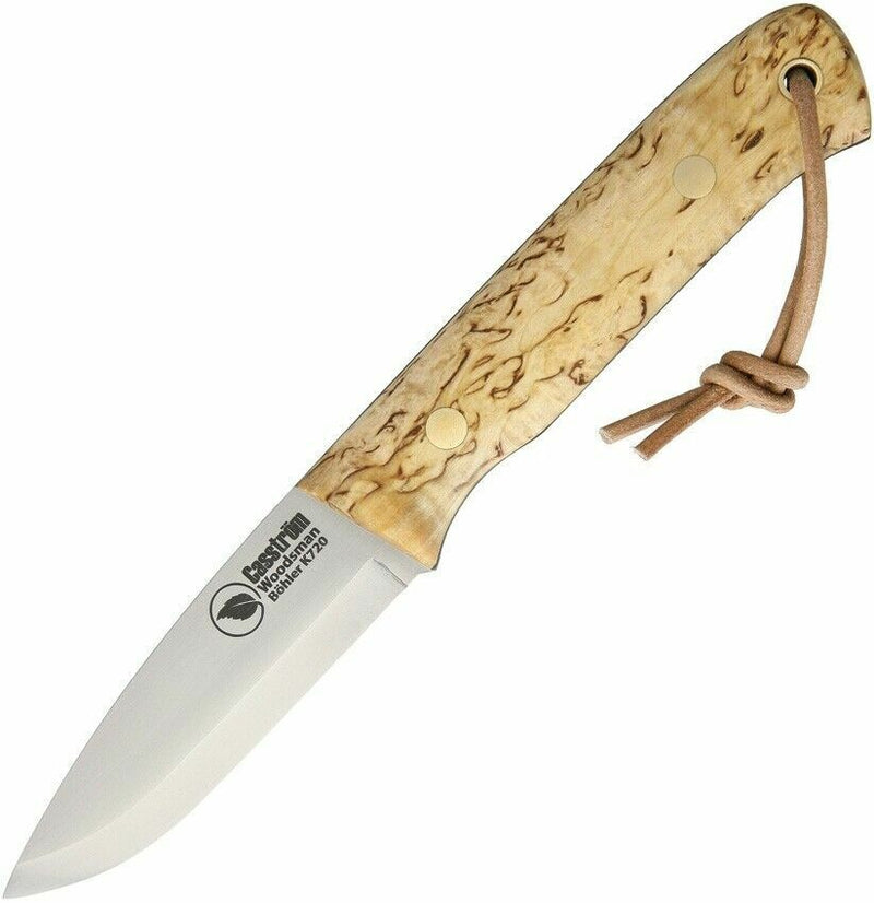 Casstrom Woodsman Fixed Knife 3.5" Bohler K720 Steel Full Tang Blade Curly Birch Handle I10824 -Casstrom - Survivor Hand Precision Knives & Outdoor Gear Store