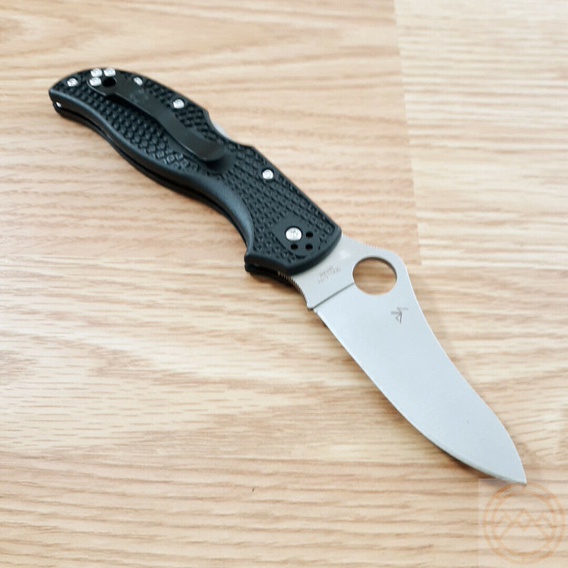 Spyderco Stretch 2 Lockback Folding Knife 3.5" VG-10 Steel Blade Black Textured FRN Handle 90PBK2 -Spyderco - Survivor Hand Precision Knives & Outdoor Gear Store