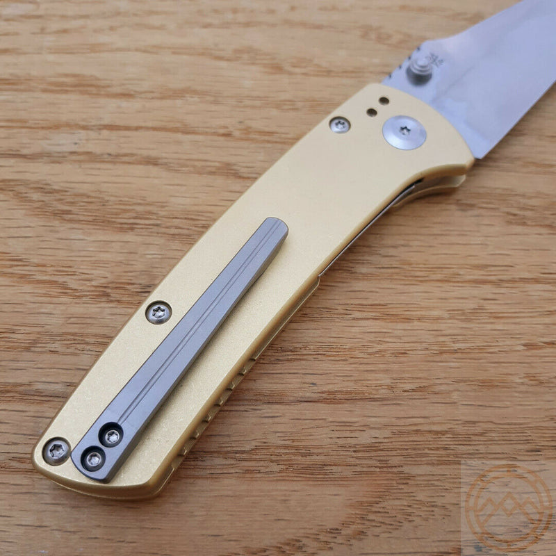 Kansept Knives Main Liner Folding Knife 3.5" 154CM Steel Blade Brass Handle 1015B6 -Kansept Knives - Survivor Hand Precision Knives & Outdoor Gear Store