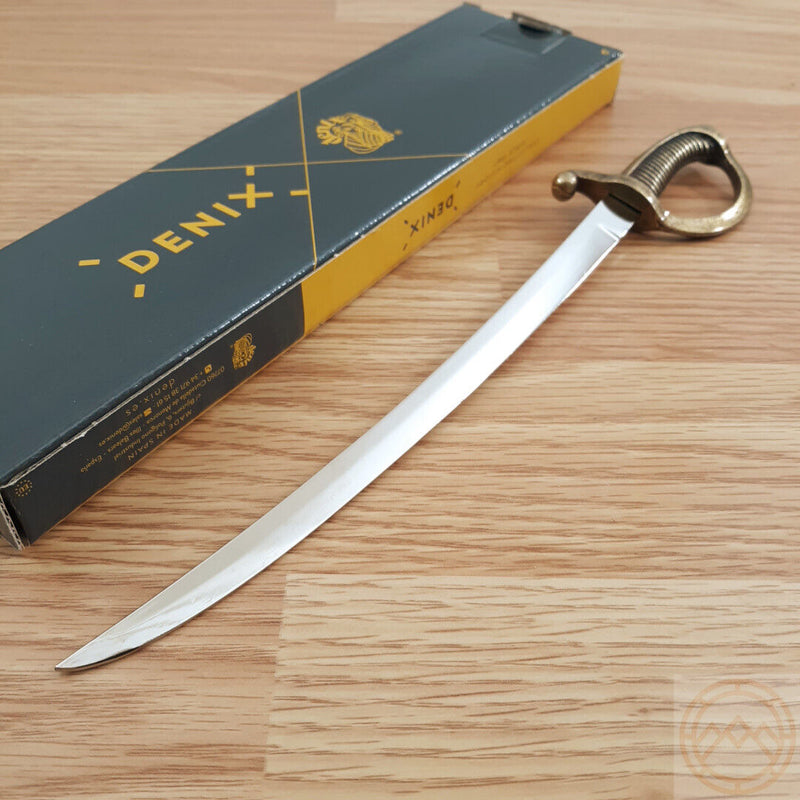 Denix Pirate Fixed Sword Letter Opener Metal Construction With Antique Brass Handle 3033 -Denix - Survivor Hand Precision Knives & Outdoor Gear Store