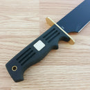 Frost Cutlery Quicksilver Bowie Fixed Knife 10.25" Stainless Steel Blade Black Finger Grooved Rubberized Handle S578RUBB -Frost Cutlery - Survivor Hand Precision Knives & Outdoor Gear Store