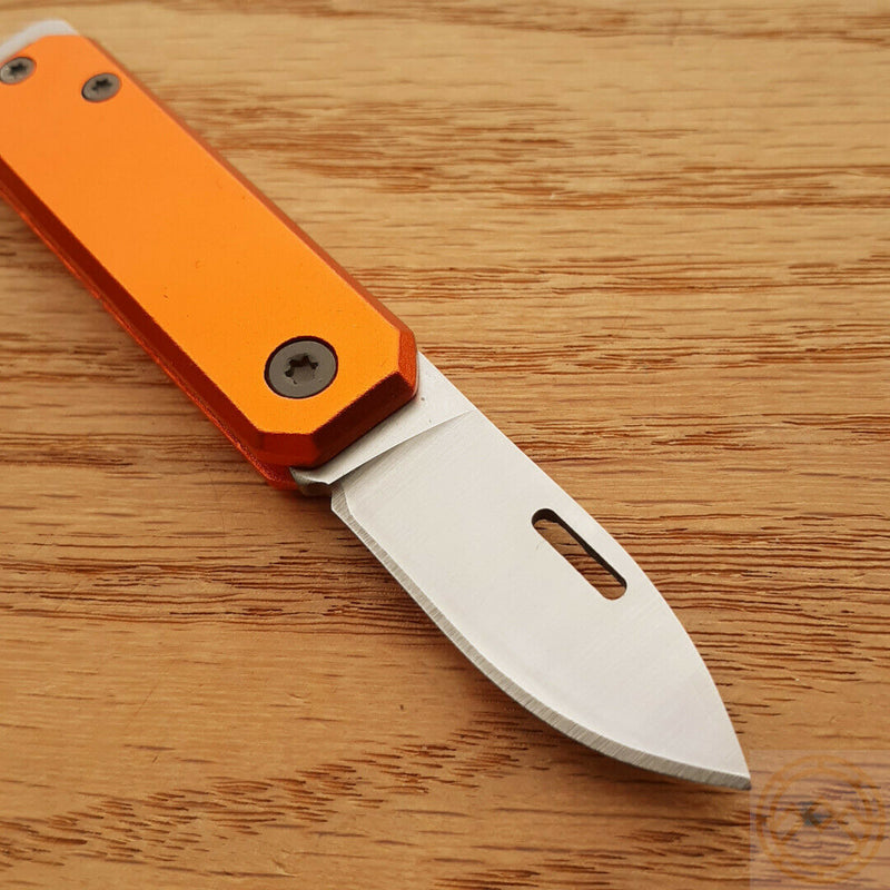 Bear & Son Small Slip Joint Folding Knife 1.5" High Carbon Steel Blade Orange Aluminum Handle 109OR -Bear & Son - Survivor Hand Precision Knives & Outdoor Gear Store