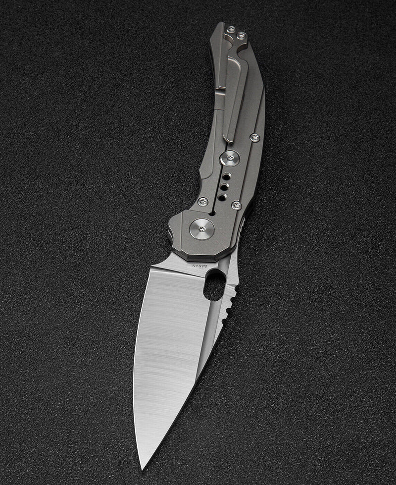 Bestech Knives Exploit Folding Knife 3.13" S35VN Steel Blade Gray Titanium/Carbon Fiber Handle KT2005E -Bestech Knives - Survivor Hand Precision Knives & Outdoor Gear Store