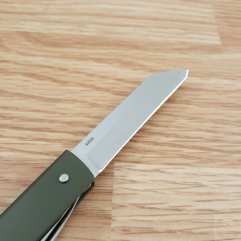 Boker Japanese Army Pen Saw Pocket Knife 440 Steel Blade Green Stainless Steel Handle 01HY002 -Boker - Survivor Hand Precision Knives & Outdoor Gear Store