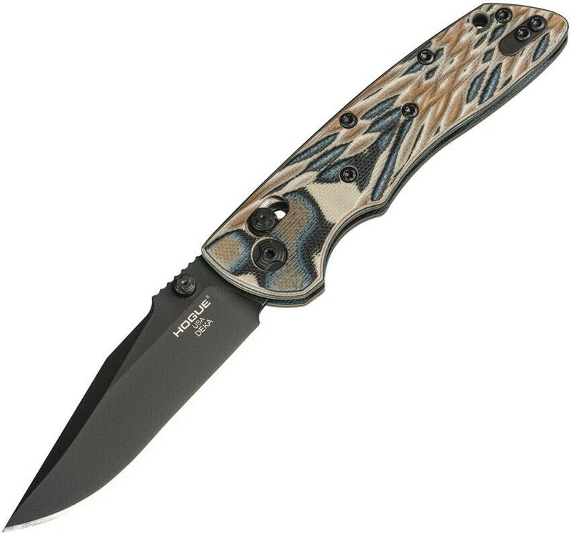 Hogue Deka ABLE Lock Folding Knife 3.25" CPM-20CV Steel Clip Point Blade Dark Earth G10 G-Mascus Handle 24277 -Hogue - Survivor Hand Precision Knives & Outdoor Gear Store