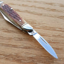 Rough Ryder Peanut Pocket Knife Stainless Steel Blades Amber Jigged Bone Handle 110 -Rough Ryder - Survivor Hand Precision Knives & Outdoor Gear Store