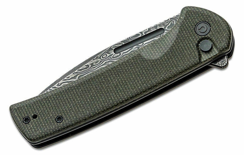 Civivi Conspirator Folding Knife 3.48" Damascus Steel Blade Green Micarta Handle C21006DS1 -Civivi - Survivor Hand Precision Knives & Outdoor Gear Store