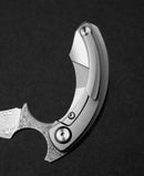 Bestech Knives STRELIT Folding Knife 2.13" Damascus Steel Blade Gray Titanium Handle KT2103G -Bestech Knives - Survivor Hand Precision Knives & Outdoor Gear Store