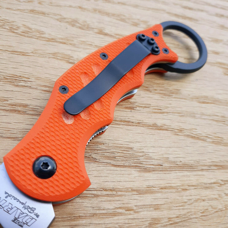 Fox Dart Trainer Folding Knife 2.5" UNSHARPENED 420C Steel Blade Orange G10 Handle 597TK -Fox - Survivor Hand Precision Knives & Outdoor Gear Store