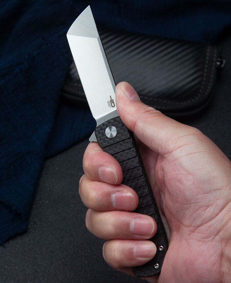 Bestech Knives Titan Linerlock Folding Knife 2.95" 154CM Steel Blade Carbon Fiber Handle L04A -Bestech Knives - Survivor Hand Precision Knives & Outdoor Gear Store