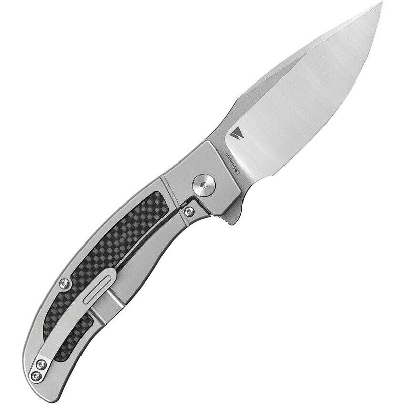 QSP Knife Legatus Folding Knife 3.5" M390 Steel Blade Titanium/Carbon Fiber Handle 136A -QSP Knife - Survivor Hand Precision Knives & Outdoor Gear Store