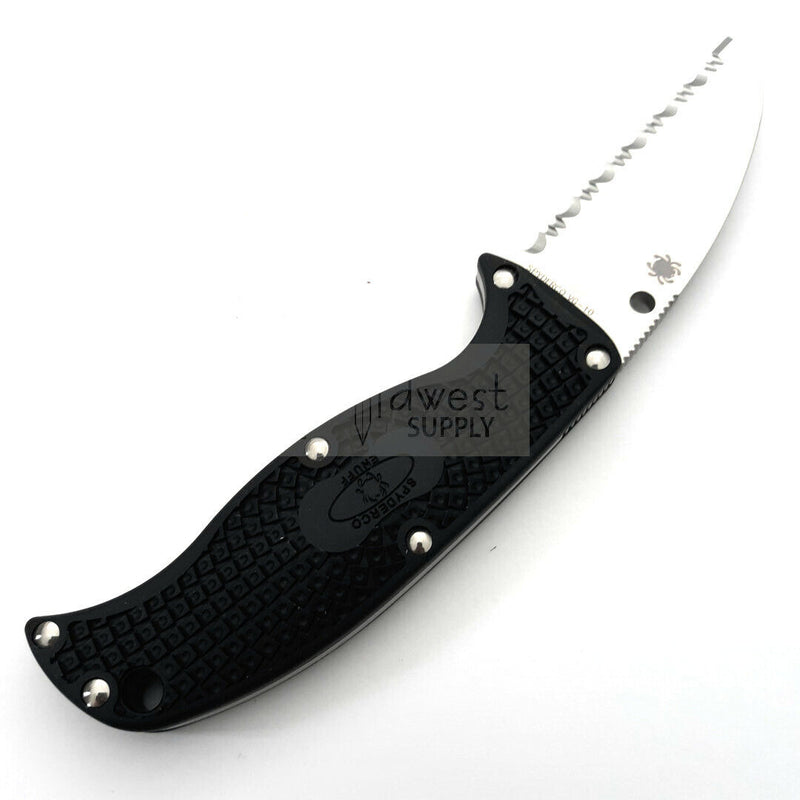 Spyderco Enuff Fixed Knife 2.75" VG-10 Steel Blade Black Bi-Directional Texture FRN Handle FB31SBK -Spyderco - Survivor Hand Precision Knives & Outdoor Gear Store