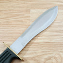 Frost Cutlery Quicksilver Bowie Fixed Knife 9.75" Stainless Steel/Drop Point Blade Black Rubber Handle S577 -Frost Cutlery - Survivor Hand Precision Knives & Outdoor Gear Store