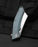 Bestech Knives Cubis Folding Knife 3.13" D2 Tool Steel Blade Blue Canvas Micarta Handle KG42C -Bestech Knives - Survivor Hand Precision Knives & Outdoor Gear Store