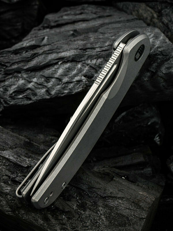 We Knife Co Beacon Folding Knife 3.48" CPM 20CV Steel Blade Gray Titanium Handle 20061B1 -We Knife Co - Survivor Hand Precision Knives & Outdoor Gear Store