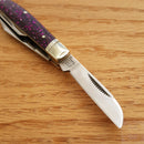 Rough Ryder Sparkle Stockman Pocket Knife Stainless Steel Blades Purple Glitter Acrylic Handle 2018 -Rough Ryder - Survivor Hand Precision Knives & Outdoor Gear Store
