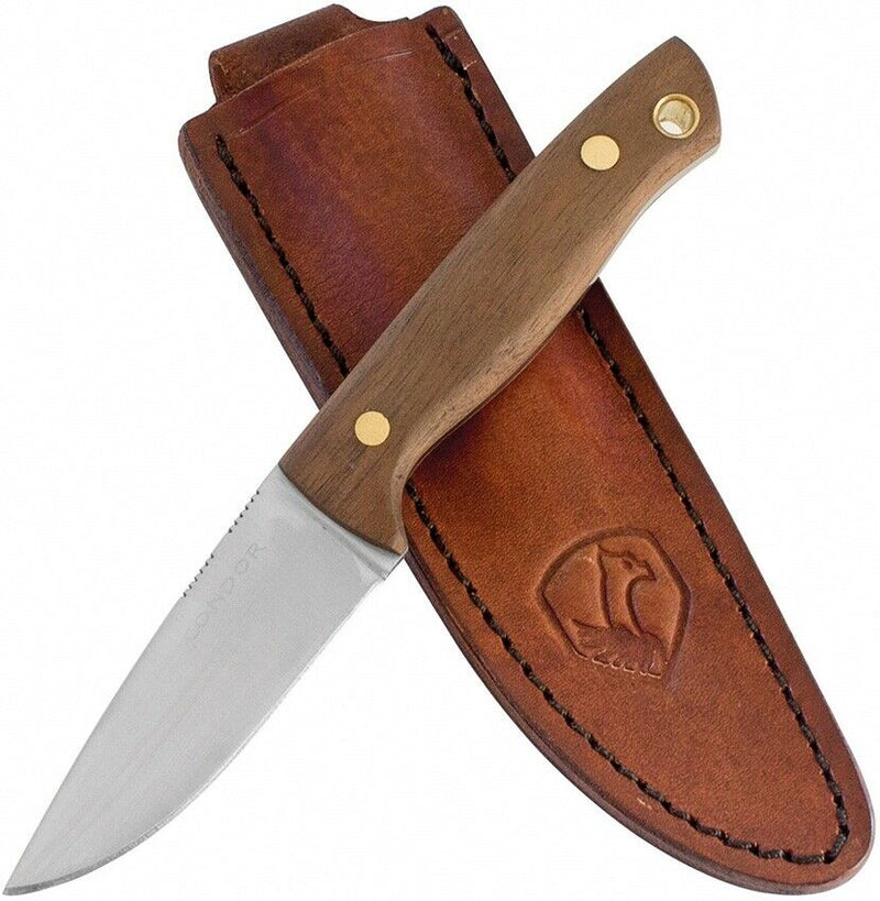 Condor Mayflower Fixed Knife 3.25" 440C Steel Full Tang Blade Brown Wood Handle TK15034C -Condor - Survivor Hand Precision Knives & Outdoor Gear Store